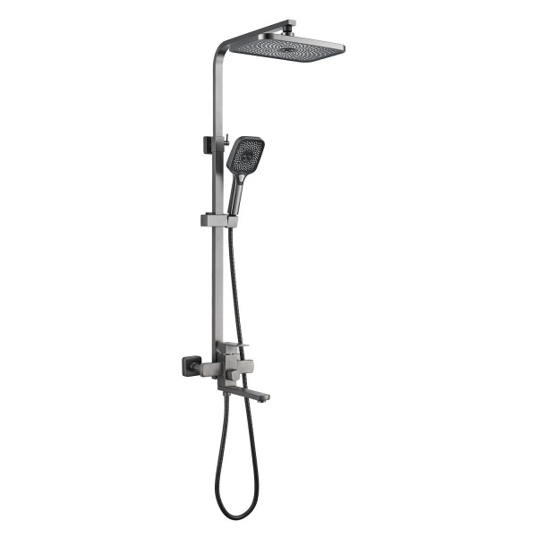 Душевая система Shevanik S7036T, оружейная сталь. Фото 1