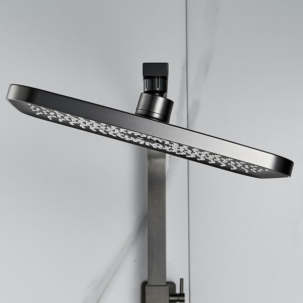 Душевая система Shevanik S7036T, оружейная сталь. Фото 4