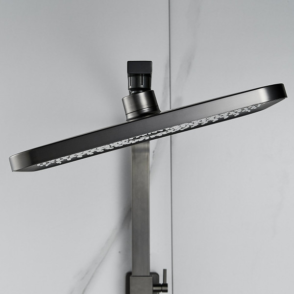 Душевая система Shevanik S7036T, оружейная сталь. Фото 5