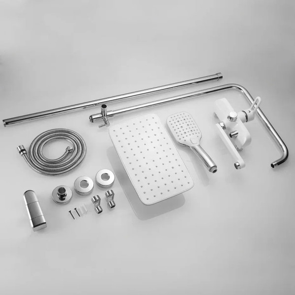 Душевая система Shevanik S8136F, белый/хром. Фото 4