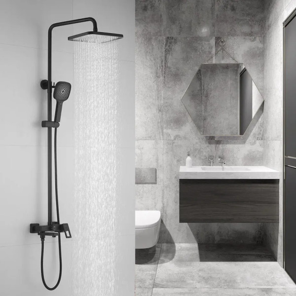 Душевая система Shevanik S8236H, черный. Фото 3