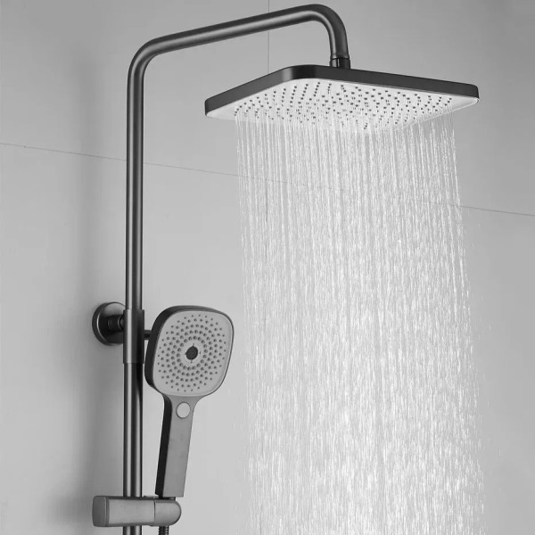 Душевая система Shevanik S8236T, оружейная сталь. Фото 4