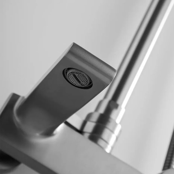 Душевая система Shevanik S8336T, оружейная сталь. Фото 5