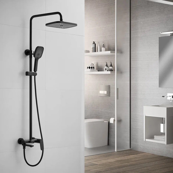 Душевая система Shevanik S8536H, черный. Фото 3