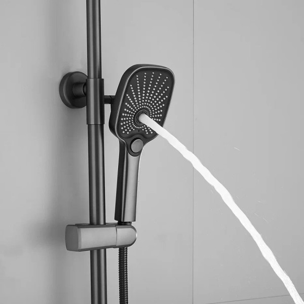 Душевая система Shevanik S8536T, оружейная сталь. Фото 5