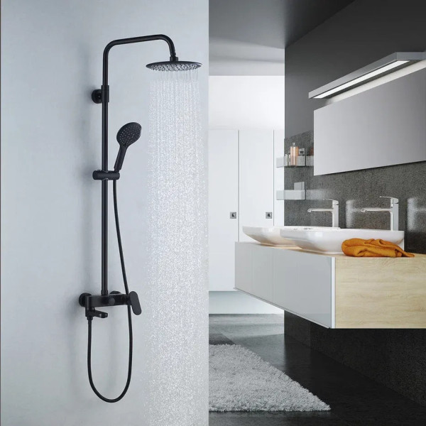 Душевая система Shevanik S8736H, черный. Фото 3
