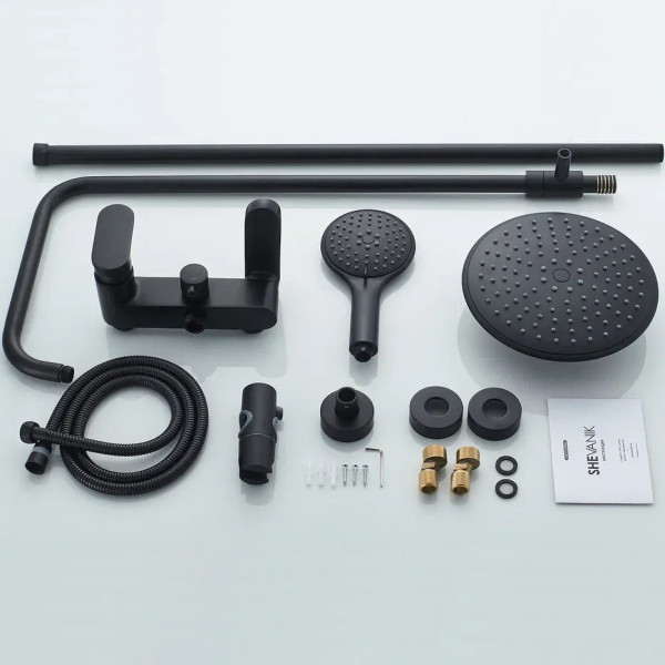 Душевая система Shevanik S8736H, черный. Фото 4