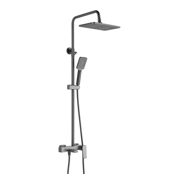 Душевая система Shevanik S8936T, оружейная сталь. Фото 1