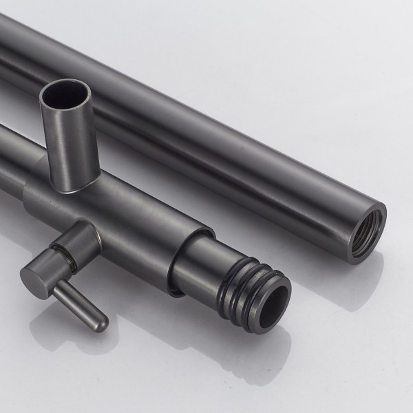 Душевая система Shevanik S8936T, оружейная сталь. Фото 4