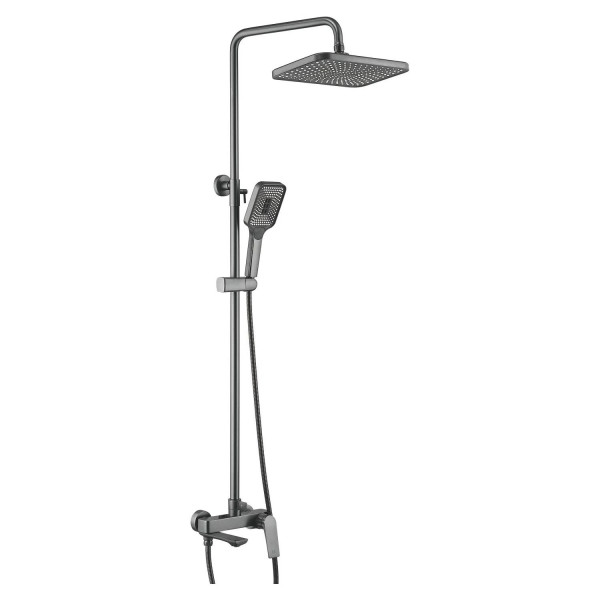 Душевая система Shevanik S9136T, оружейная сталь. Фото 1