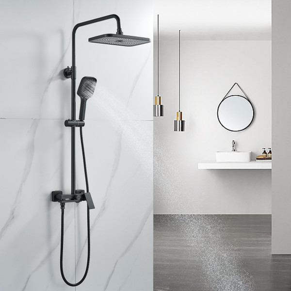 Душевая система Shevanik S9636H, черный. Фото 3
