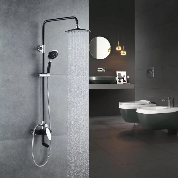 Душевая система Shevanik S9836H, черный/хром. Фото 3