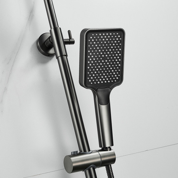 Душевая система Shevanik S9936T, оружейная сталь. Фото 5