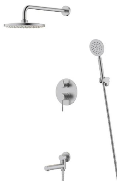 Душевая система скрытого монтажа 7в1 Нерж. сталь , арт. 7in1EK, ESKO (старый арт 7in1BJ). Фото 1