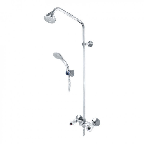Душевая система ВАРИОН Хром (арт.1080142) для душа со стойкой и ручн.душем,керам. Фото 1