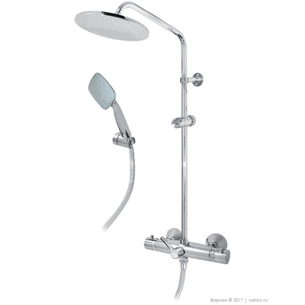Душевая система ВАРИОН Каскад(1080875)с термостатом,верх.душ с жес.стойк+руч.душ. Фото 1