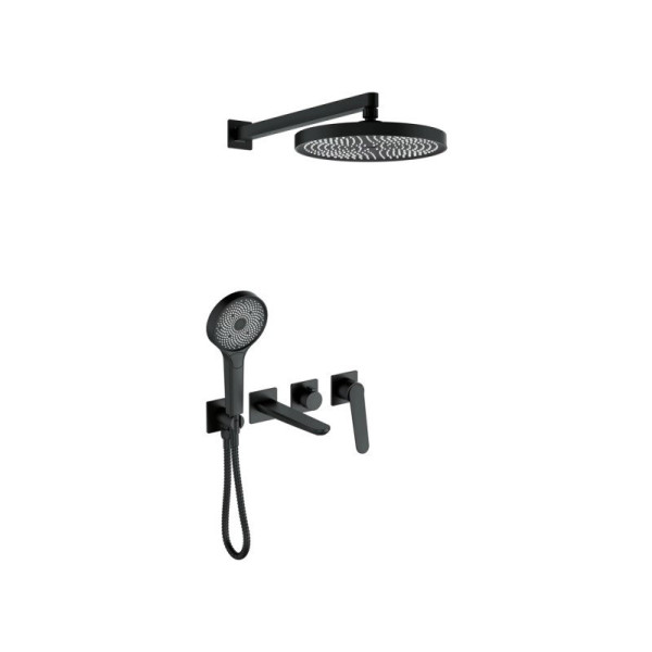 Душевая система встраиваемая Bronze de Luxe ICON 3009CB, черный. Фото 1