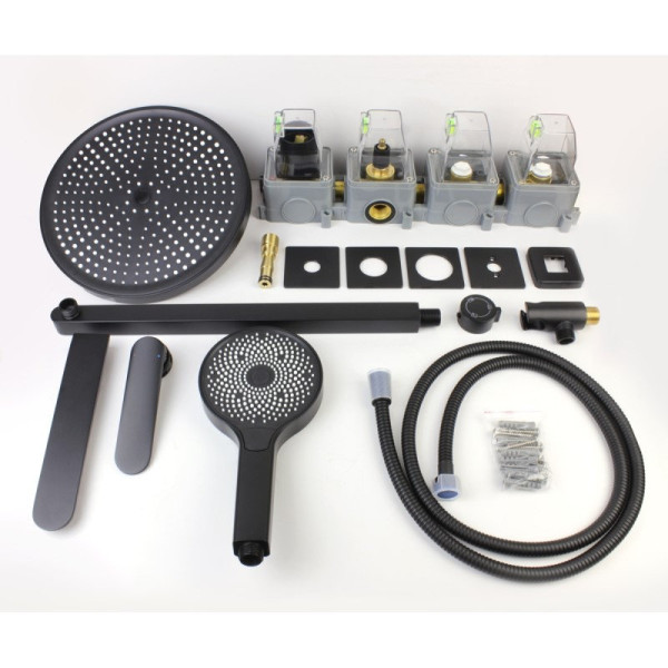 Душевая система встраиваемая Bronze de Luxe ICON 3009CB, черный. Фото 5