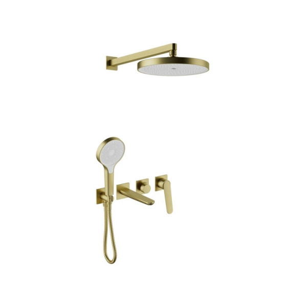 Душевая система встраиваемая Bronze de Luxe ICON 3009CBG, матовое золото. Фото 1
