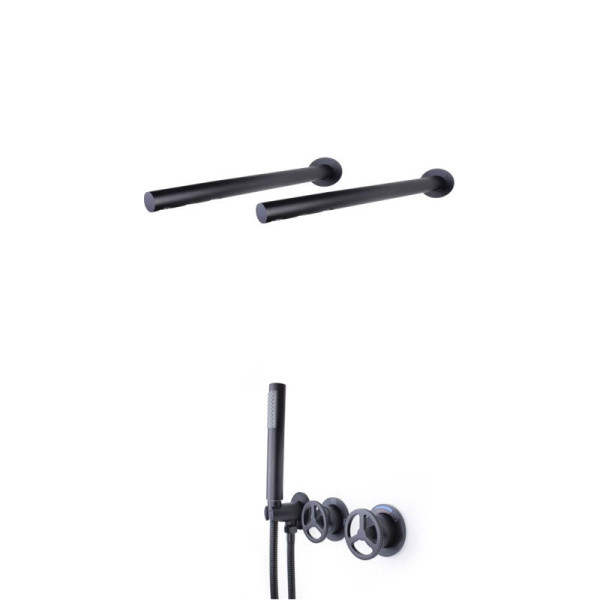 Душевая система встраиваемая Bronze de Luxe LIBERTY 5011B-F, черный. Фото 1