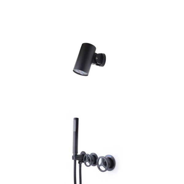 Душевая система встраиваемая Bronze de Luxe LIBERTY 5011B-S, черный. Фото 1