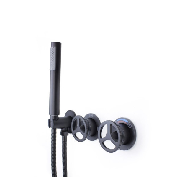 Душевая система встраиваемая Bronze de Luxe LIBERTY 5011B-S, черный. Фото 3