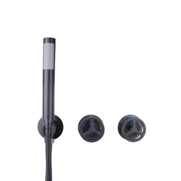 Душевая система встраиваемая Bronze de Luxe LIBERTY 5011B-S, черный. Фото 5