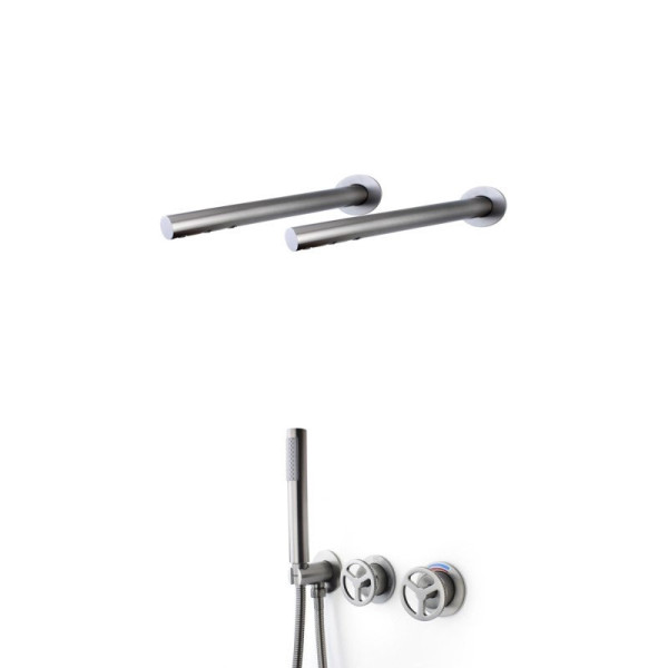 Душевая система встраиваемая Bronze de Luxe LIBERTY 5011GG-F, графит. Фото 1