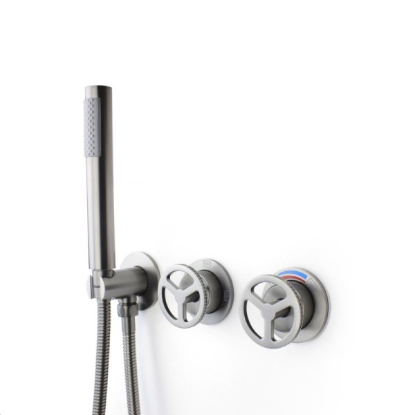 Душевая система встраиваемая Bronze de Luxe LIBERTY 5011GG-P, графит. Фото 4