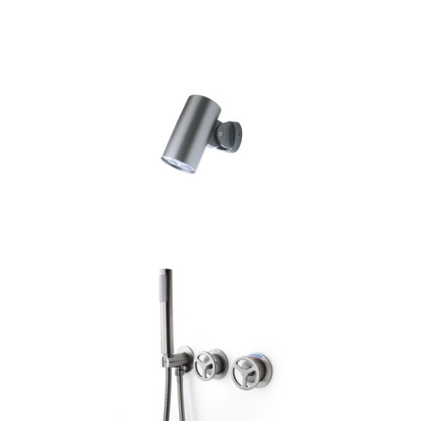 Душевая система встраиваемая Bronze de Luxe LIBERTY 5011GG-S, графит. Фото 1