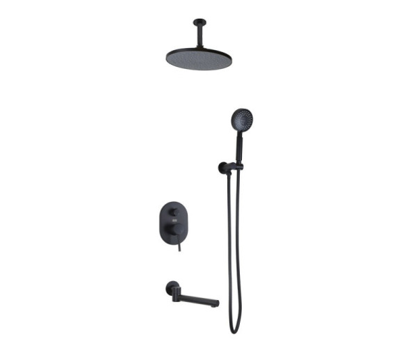Душевая система встраиваемая Bronze de Luxe SCANDI 14582/1B, черный. Фото 1