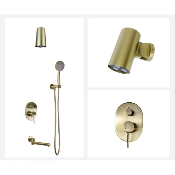 Душевая система встраиваемая Bronze de Luxe SCANDI 14582-501BR, бронза. Фото 3