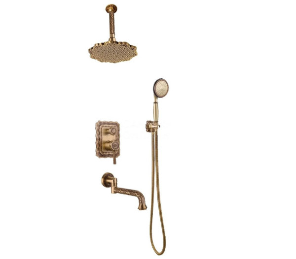 Душевая система встраиваемая Bronze de Luxe WINDSOR 10137/1F, бронза. Фото 1