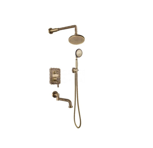 Душевая система встраиваемая Bronze de Luxe WINDSOR 10137R, бронза. Фото 1