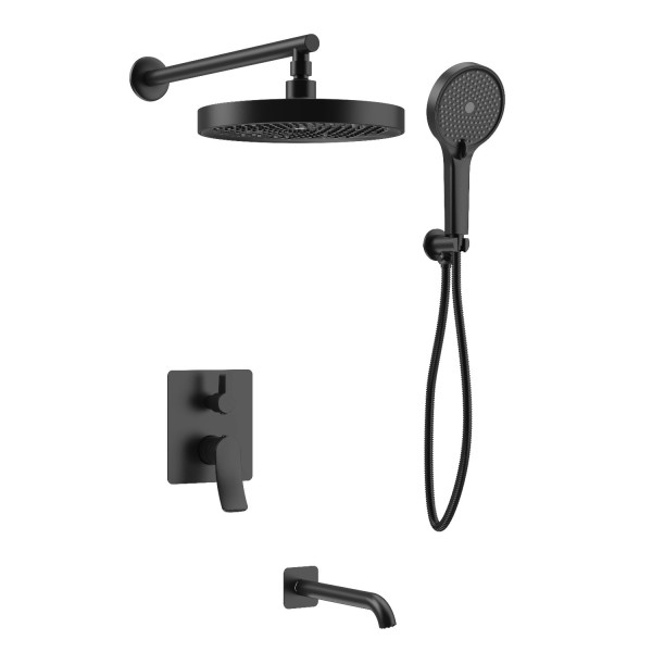 Душевая система встраиваемая Haiba HB80553-7, черный. Фото 1