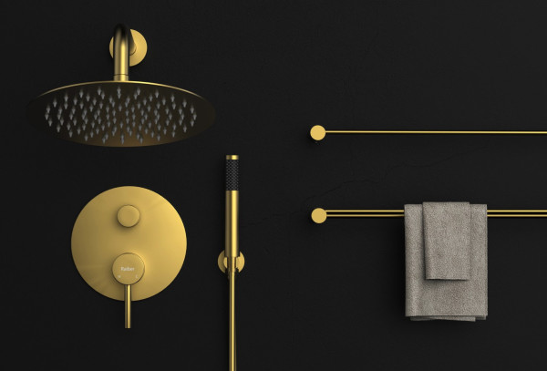 Душевая система встраиваемая Raiber RPG-005, золото. Фото 3