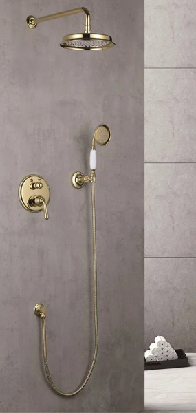 Душевая система встраиваемая Rose R0235E, золото. Фото 3