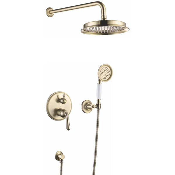 Душевая система встраиваемая Rose R0235Q, бронза. Фото 1