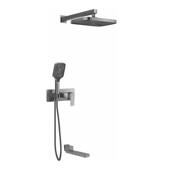 Душевая система встраиваемая Rose R1035T, пепельный. Фото 1