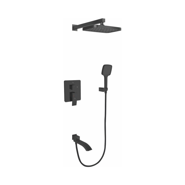 Душевая система встраиваемая Rose R1535H, черный. Фото 1