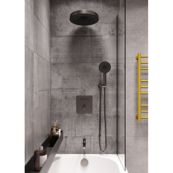 Душевая система встраиваемая с термостатом Bronze de Luxe OMG! 1011GM, графит. Фото 4