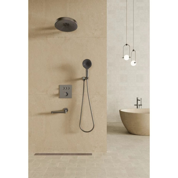 Душевая система встраиваемая с термостатом Bronze de Luxe OMG! 1011GM, графит. Фото 5