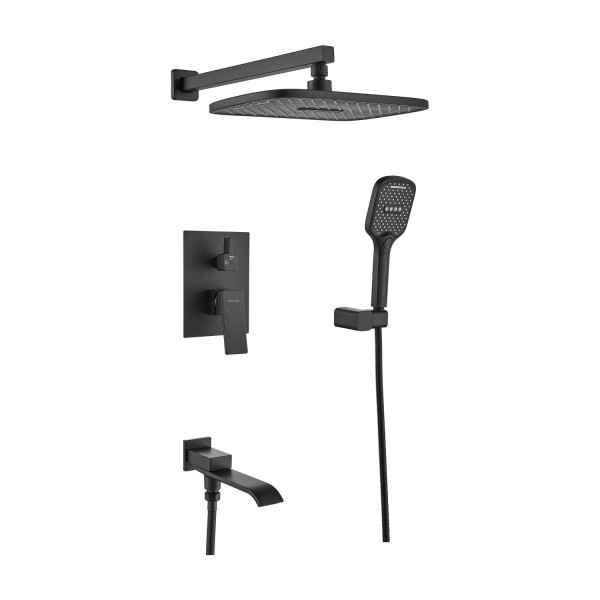 Душевая система встраиваемая Shevanik S4035H, черный. Фото 1
