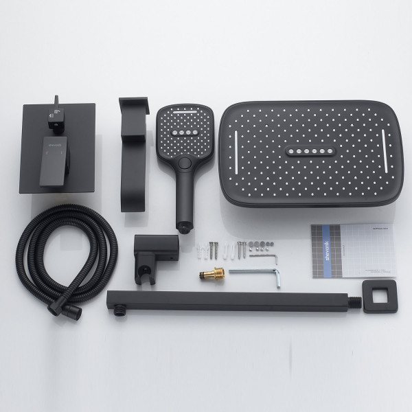 Душевая система встраиваемая Shevanik S4035H, черный. Фото 3