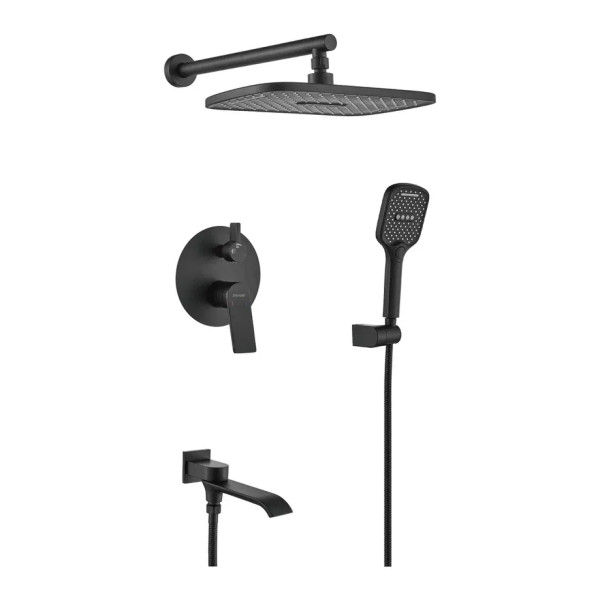 Душевая система встраиваемая Shevanik S4135H, черный. Фото 1