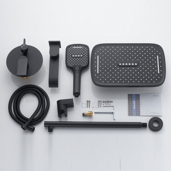 Душевая система встраиваемая Shevanik S4135H, черный. Фото 3