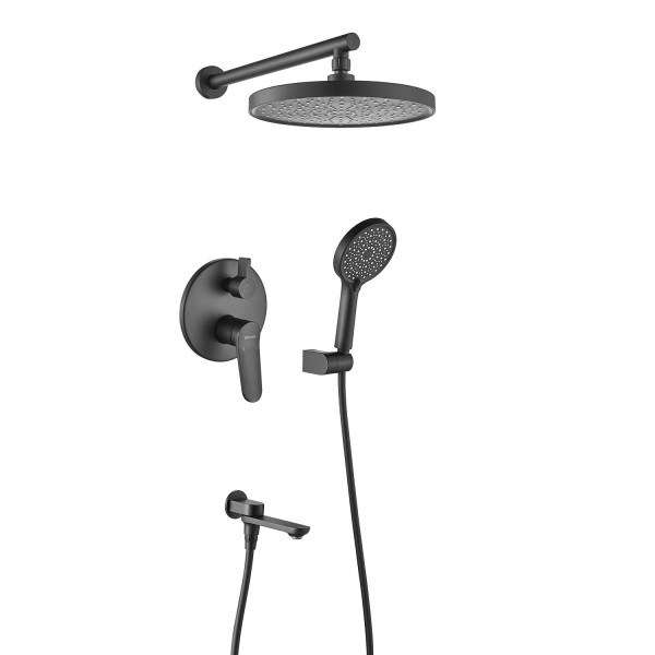 Душевая система встраиваемая Shevanik S4335H, черный. Фото 1