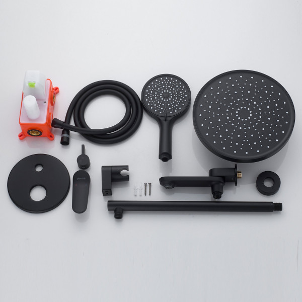 Душевая система встраиваемая Shevanik S4335H, черный. Фото 3