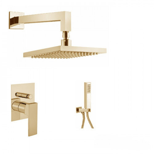 Душевая система встраиваемая Webert Pegaso PE890103794, матовое золото. Фото 1
