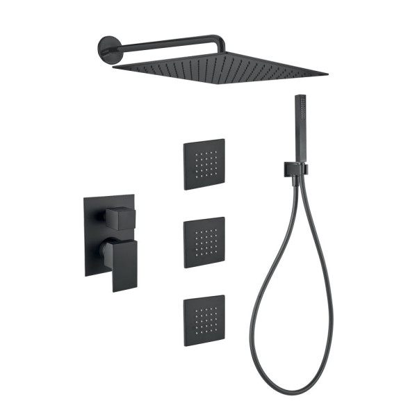 Душевая система встраиваемая Webert Pegaso PE890104560, черный. Фото 1